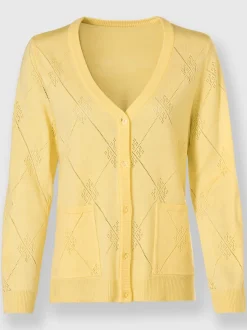 Veste en tricot ajouré ajouré