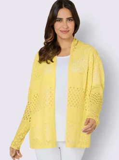 Veste en tricot ajouré motif ajouré intégral
