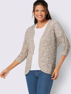 Veste en tricot ajouré motif ajouré léger