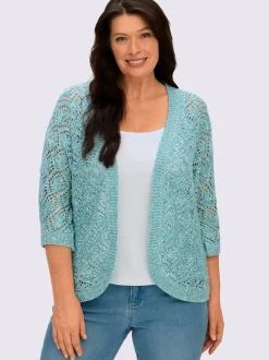 Veste en tricot ajouré motif ajouré léger