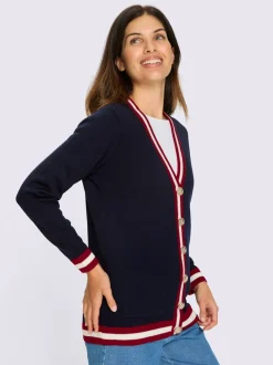 Veste en tricot allure marine