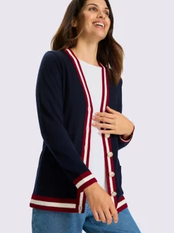 Veste en tricot allure marine