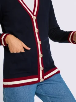 Veste en tricot allure marine