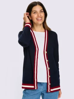 Veste en tricot allure marine