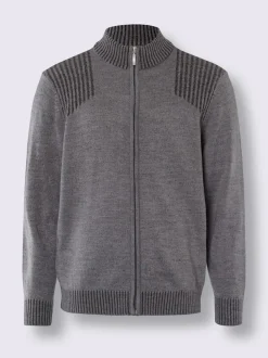 Veste en tricot aspect bicolore