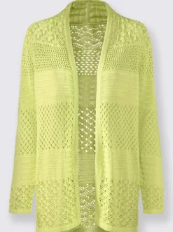 Veste en tricot coton et motif ajouré léger