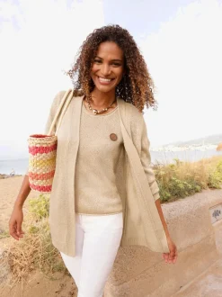 Veste en tricot coupe ouverte affinante