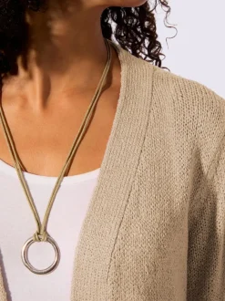 Veste en tricot coupe ouverte affinante