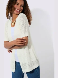 Veste en tricot coupe ouverte affinante