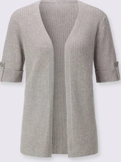 Veste en tricot fils chinés