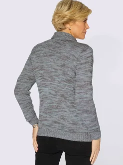 Veste en tricot fils chinés