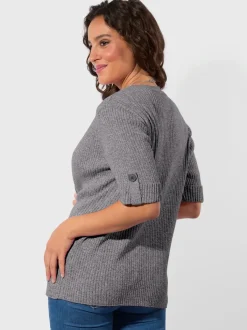 Veste en tricot fils chinés