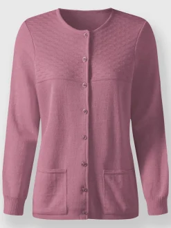 Veste en tricot fin 50% laine vierge
