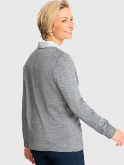 Veste en tricot fin 50% laine vierge