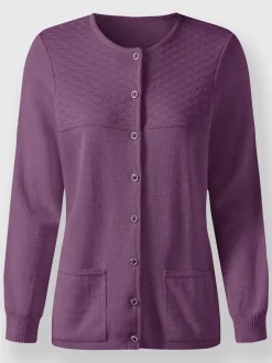 Veste en tricot fin 50% laine vierge