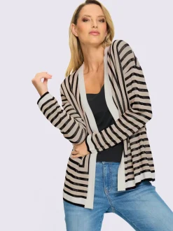 Veste en tricot fin motif à rayures mode