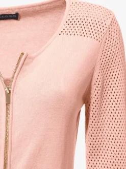 Veste en tricot fin motif tricot ajouré tendance
