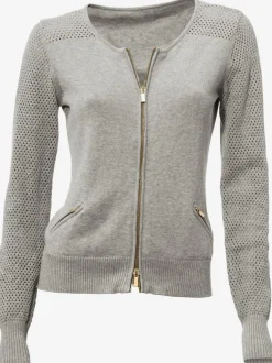 Veste en tricot fin motif tricot ajouré tendance