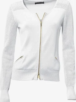 Veste en tricot fin motif tricot ajouré tendance