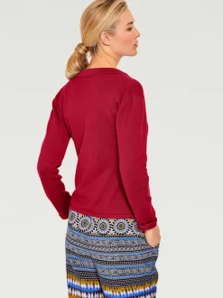 Veste en tricot fin superbe basique avec poches plaquées