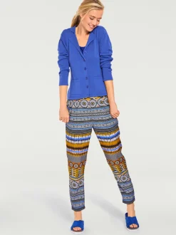 Veste en tricot fin superbe basique avec poches plaquées