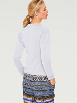 Veste en tricot fin superbe basique avec poches plaquées