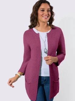 Veste en tricot forme ouverte et longue tendance