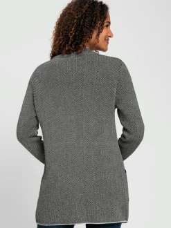 Veste en tricot jacquard 51% coton