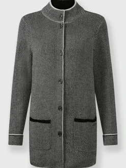 Veste en tricot jacquard 51% coton