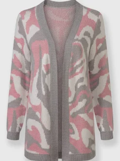 Veste en tricot jacquard doux et moelleux