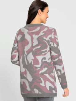 Veste en tricot jacquard doux et moelleux
