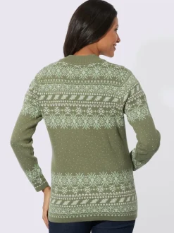 Veste en tricot jacquard superbe tricot jacquard