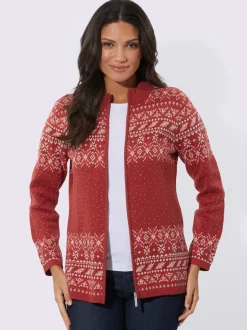 Veste en tricot jacquard superbe tricot jacquard