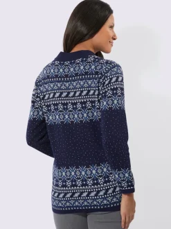 Veste en tricot jacquard superbe tricot jacquard
