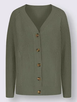 Veste en tricot manches raglan avec joli motif torsadé