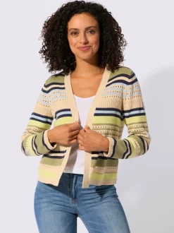 Veste en tricot mélange de motifs tendance