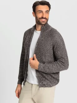 Veste en tricot motif structuré et original