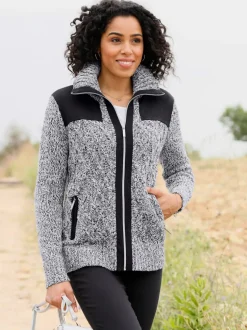 Veste en tricot poches raglan