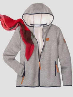 Veste en tricot polaire polaire moelleuse à l'intérieur