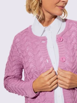 Veste en tricot superbe motif ajouré