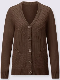 Veste en tricot superbe motif tricoté