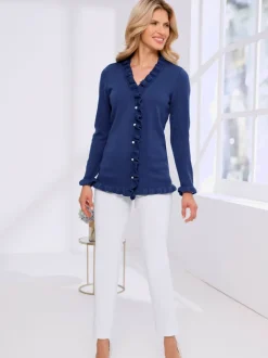 Veste en tricot superbes volants