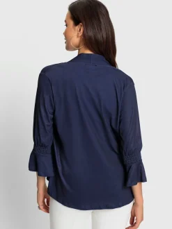 Veste légère à manches longues et coupe droite