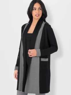 Veste légère ouverte colori contrasté