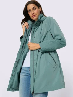 Veste longue capuche amovible grâce à une glissière