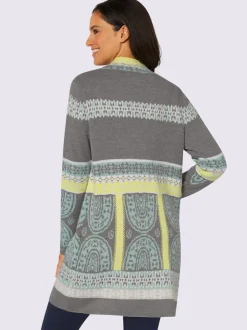 Veste longue en tricot avec coton