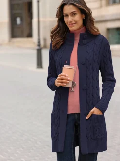 Veste longue en tricot 50% coton