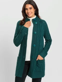 Veste longue en tricot 50% coton