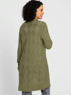 Veste longue en tricot coupe affinante