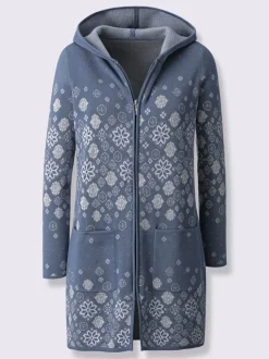 Veste longue en tricot qualité coton